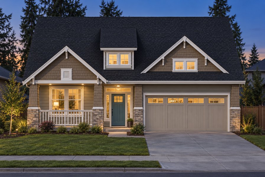 Exterior rendering of Home Plans NW Plan 1310-A