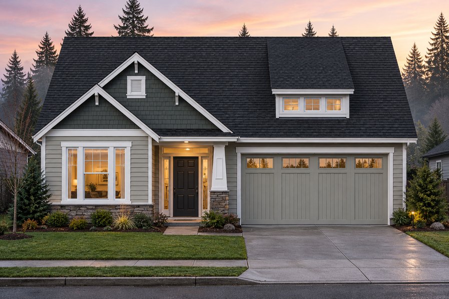Exterior rendering of Home Plans NW Plan 1656-A