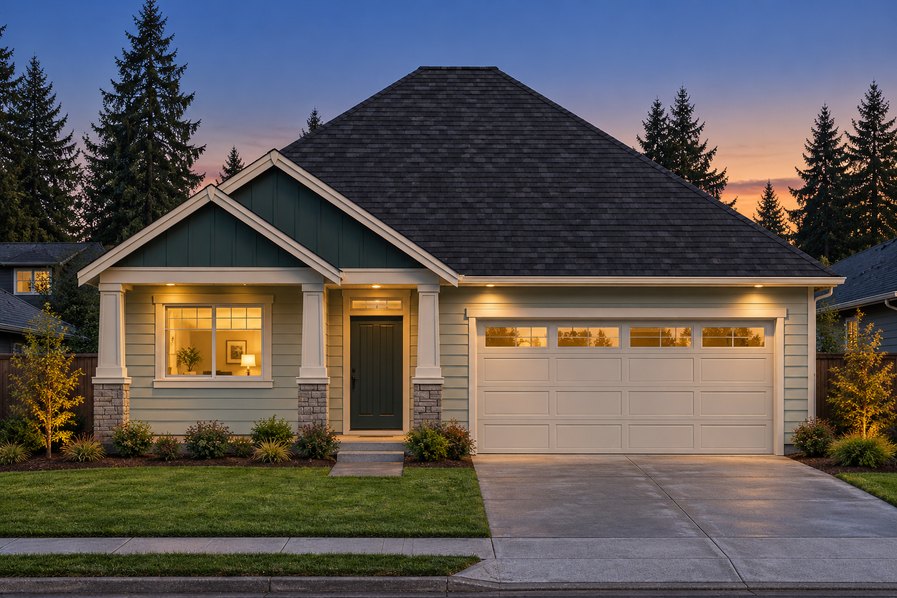 Exterior rendering of Home Plans NW Plan 1692-ABC