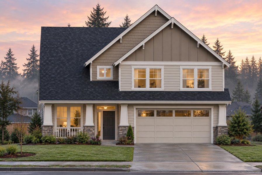 Exterior rendering of Home Plans NW Plan 1732