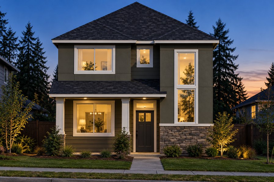 Exterior rendering of Home Plans NW Plan 1812
