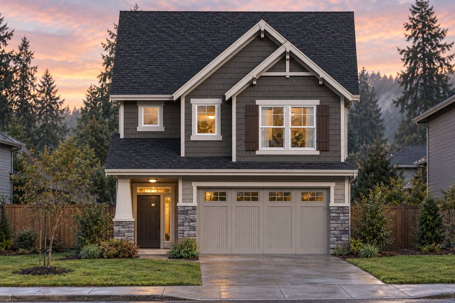 Exterior rendering of Home Plans NW Plan 1813