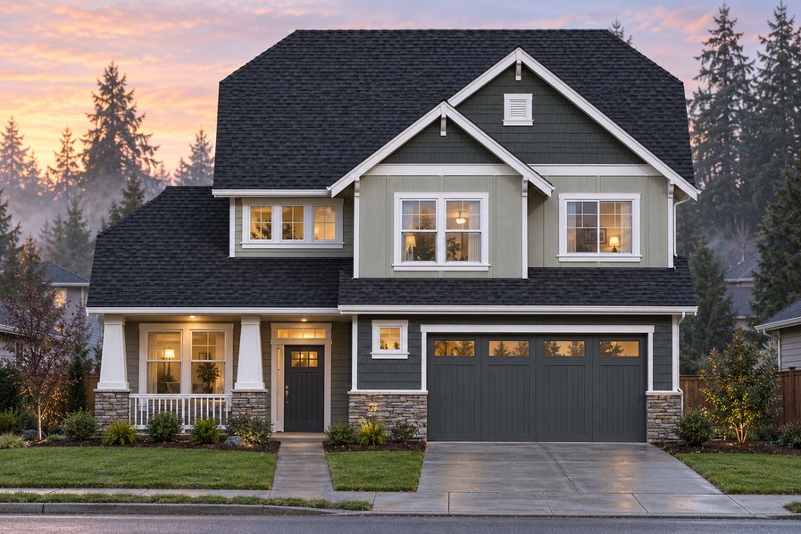 Exterior rendering of Home Plans NW Plan 1815