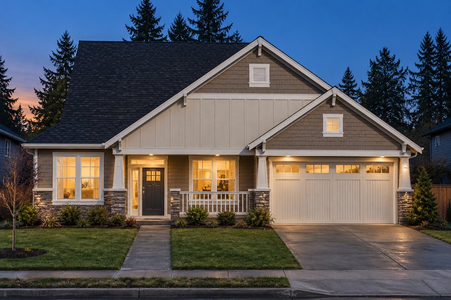 Exterior rendering of Home Plans NW Plan 1891-A