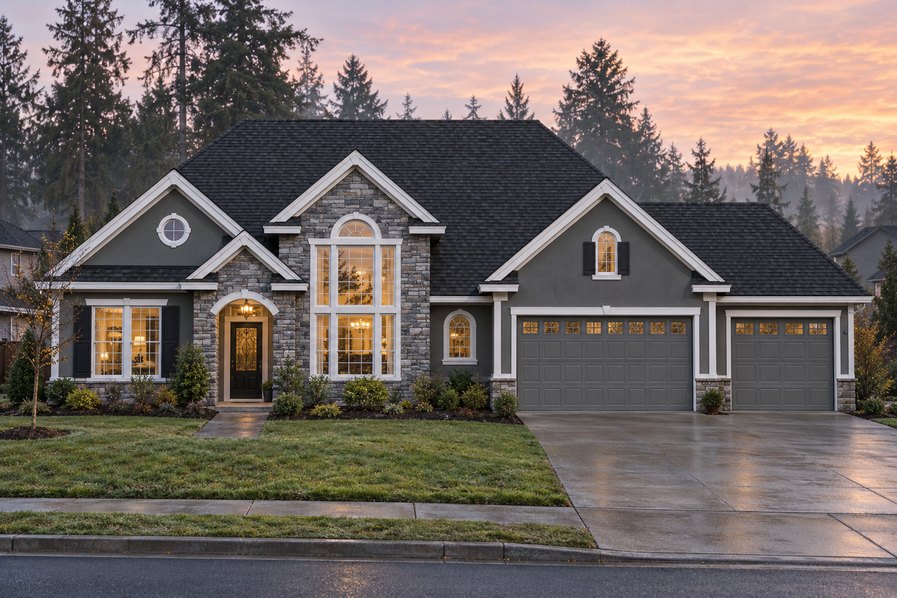 Exterior rendering of Home Plans NW Plan 1898-A