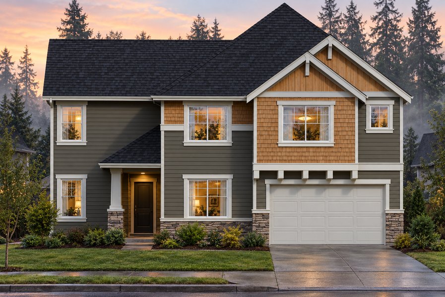 Exterior rendering of Home Plans NW Plan 1934
