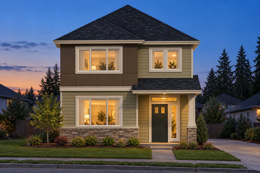 Exterior rendering of Home Plans NW Plan 2012