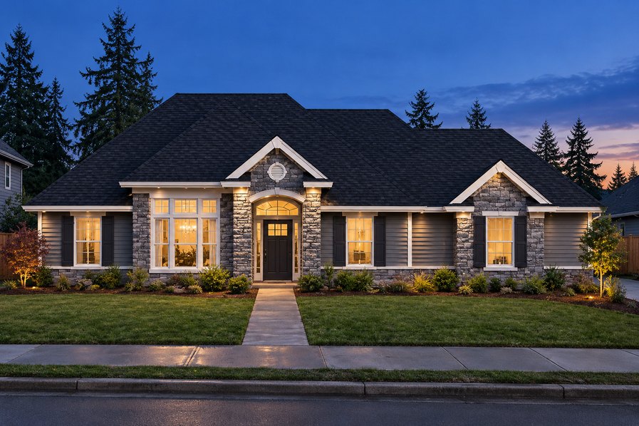 Exterior rendering of Home Plans NW Plan 2040-A
