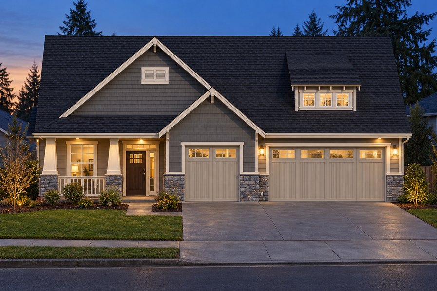 Exterior rendering of Home Plans NW Plan 2164-A
