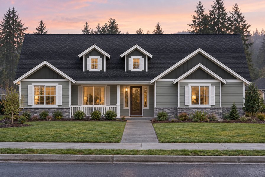 Exterior rendering of Home Plans NW Plan 2186-A