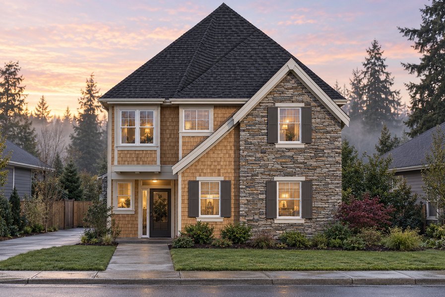 Exterior rendering of Home Plans NW Plan 2204