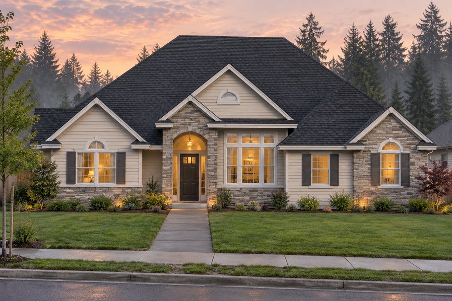 Exterior rendering of Home Plans NW Plan 2365-A