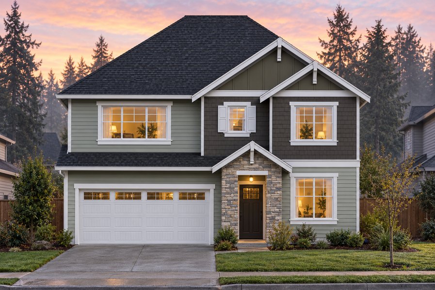 Exterior rendering of Home Plans NW Plan 2414
