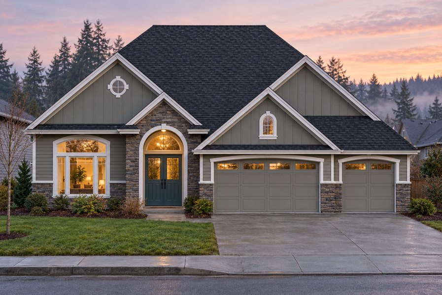 Exterior rendering of Home Plans NW Plan 2446-A