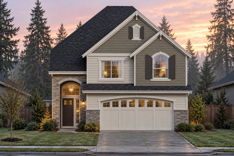 Exterior rendering of Home Plans NW Plan 2499