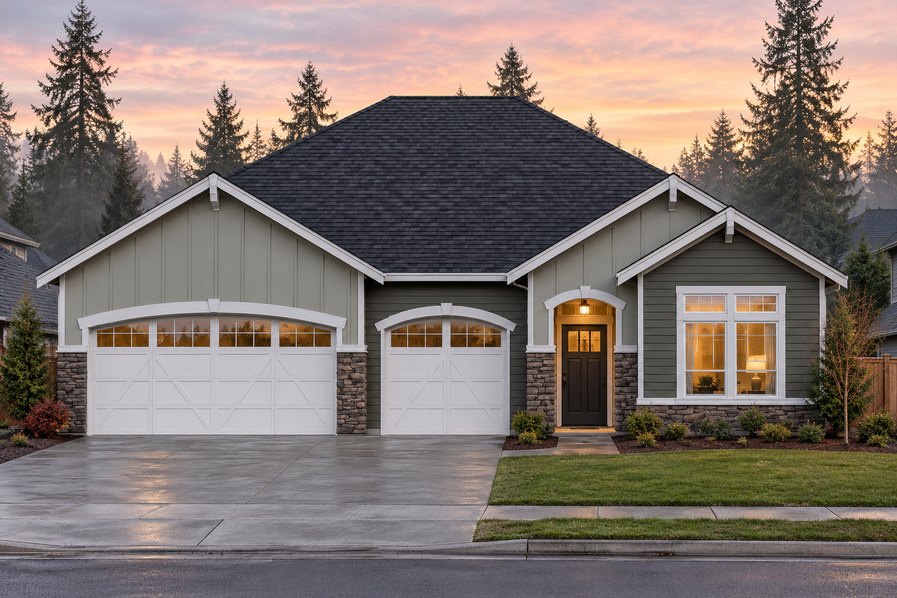 Exterior rendering of Home Plans NW Plan 2702-ABC