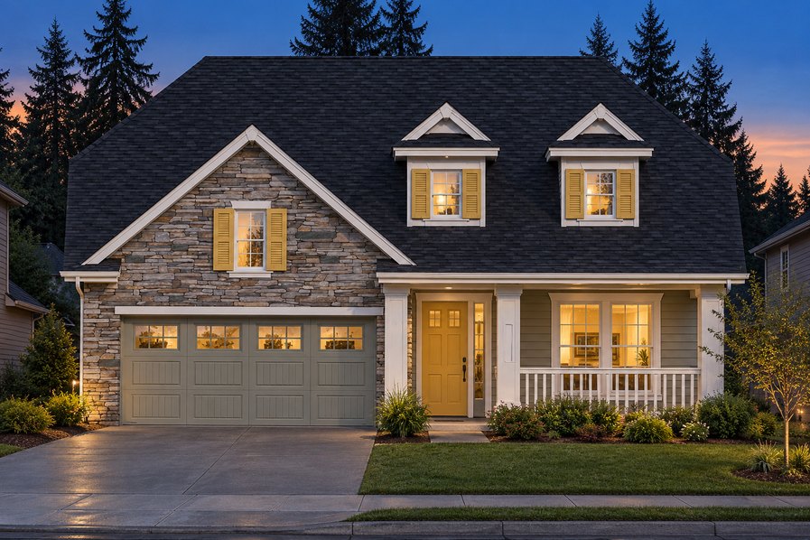 Exterior rendering of Home Plans NW Plan 2722-A