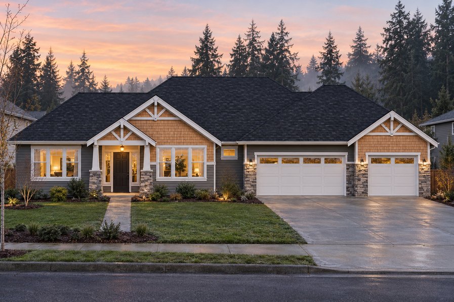 Exterior rendering of Home Plans NW Plan 2790-A