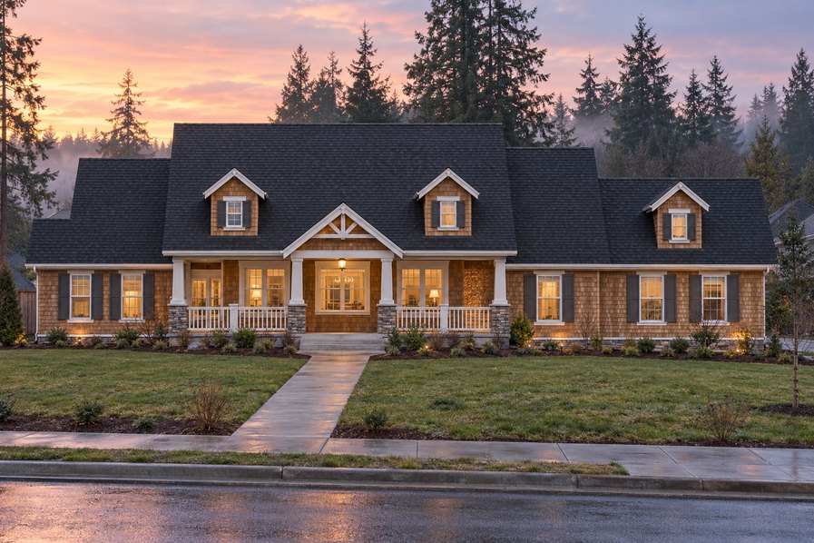 Exterior rendering of Home Plans NW Plan 2840-A