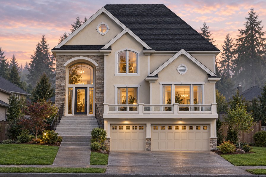 Exterior rendering of Home Plans NW Plan 2879-A