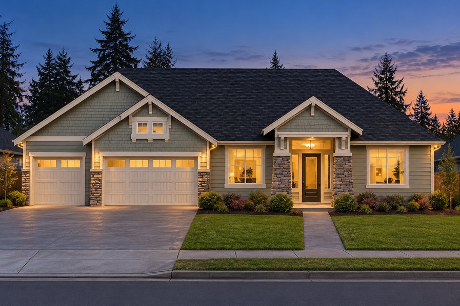 Exterior rendering of Home Plans NW Plan 2890-A