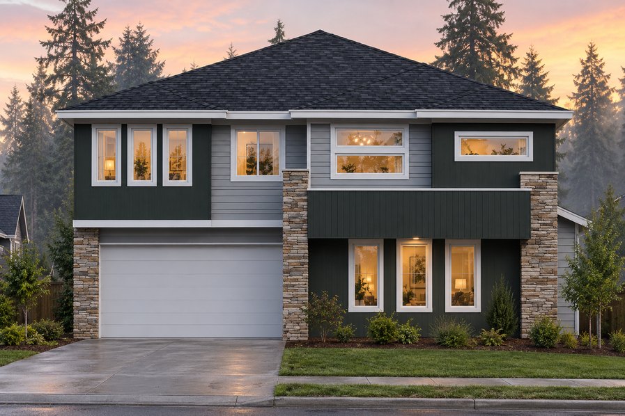 Exterior rendering of Home Plans NW Plan 2964