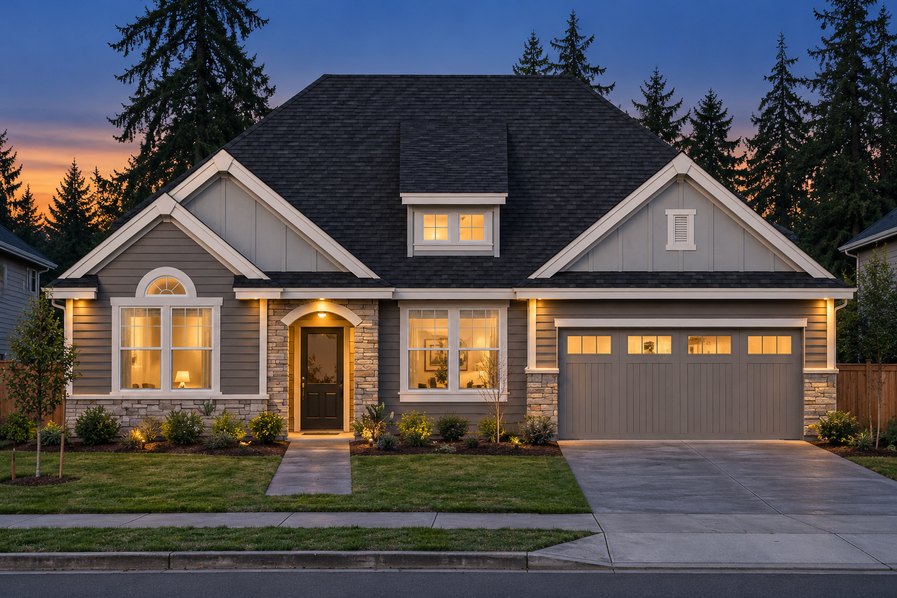 Exterior rendering of Home Plans NW Plan 3046-A