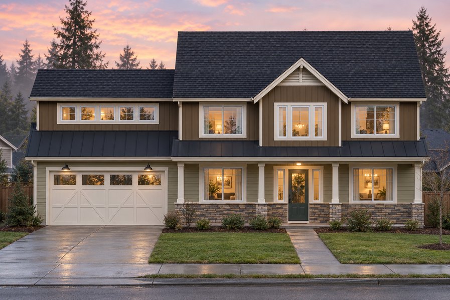 Exterior rendering of Home Plans NW Plan 3046