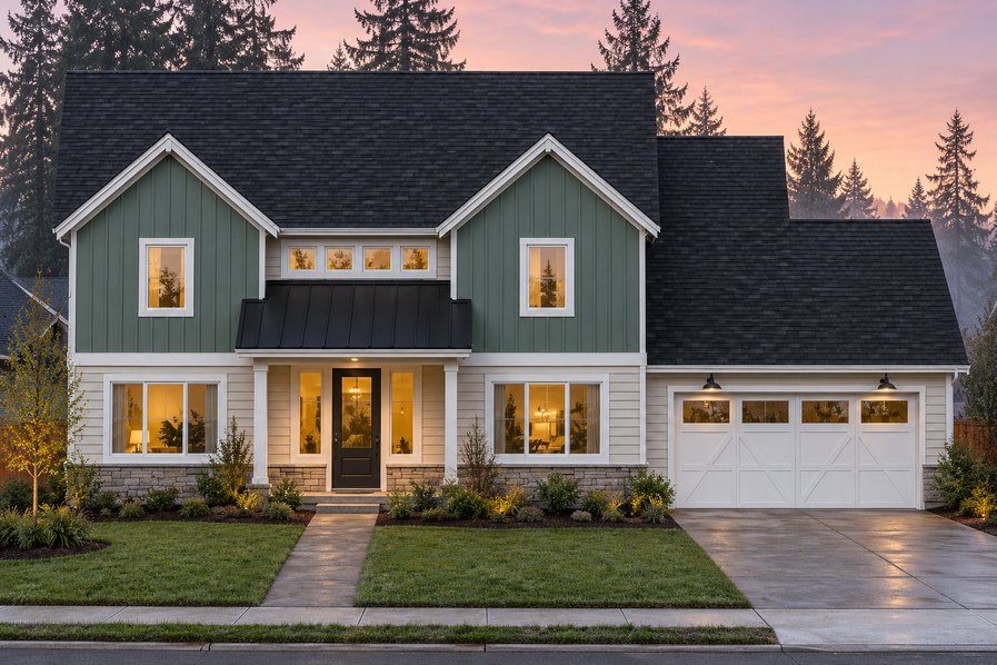 Exterior rendering of Home Plans NW Plan 3084