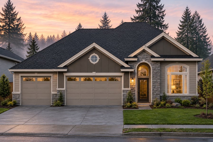 Exterior rendering of Home Plans NW Plan 3148-A