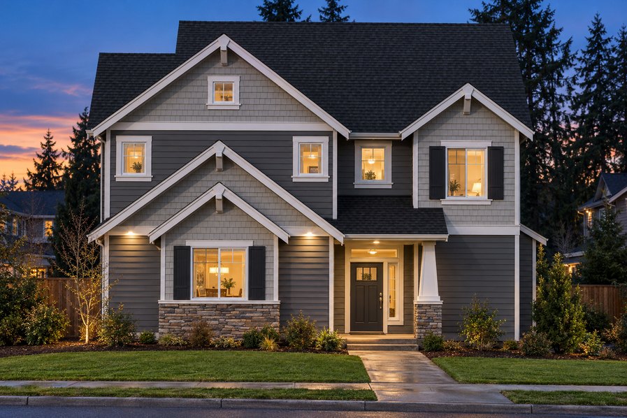 Exterior rendering of Home Plans NW Plan 3187-A