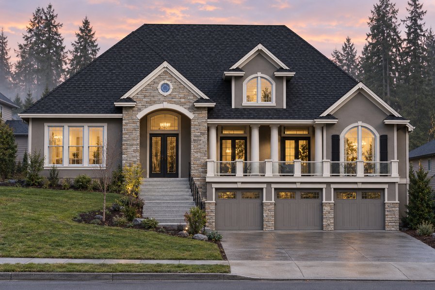 Exterior rendering of Home Plans NW Plan 3197-A