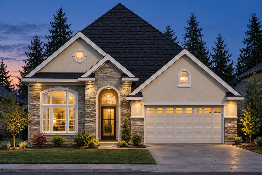 Exterior rendering of Home Plans NW Plan 3233-A