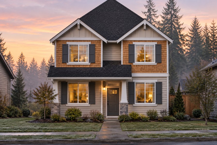 Exterior rendering of Home Plans NW Plan 3244-A