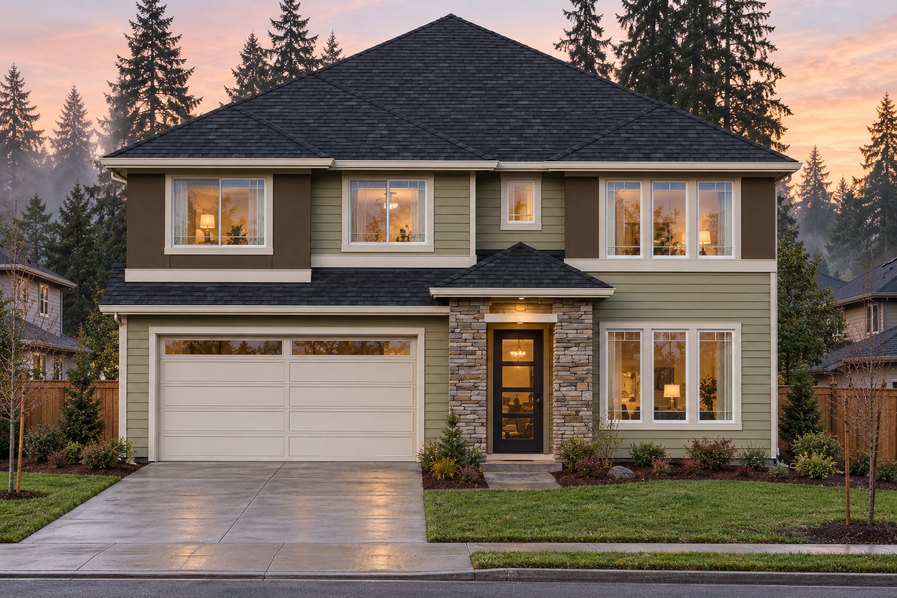 Exterior rendering of Home Plans NW Plan 3296