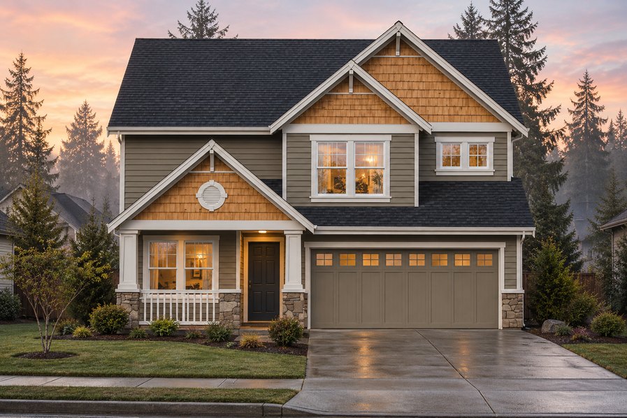 Exterior rendering of Home Plans NW Plan 3305-A