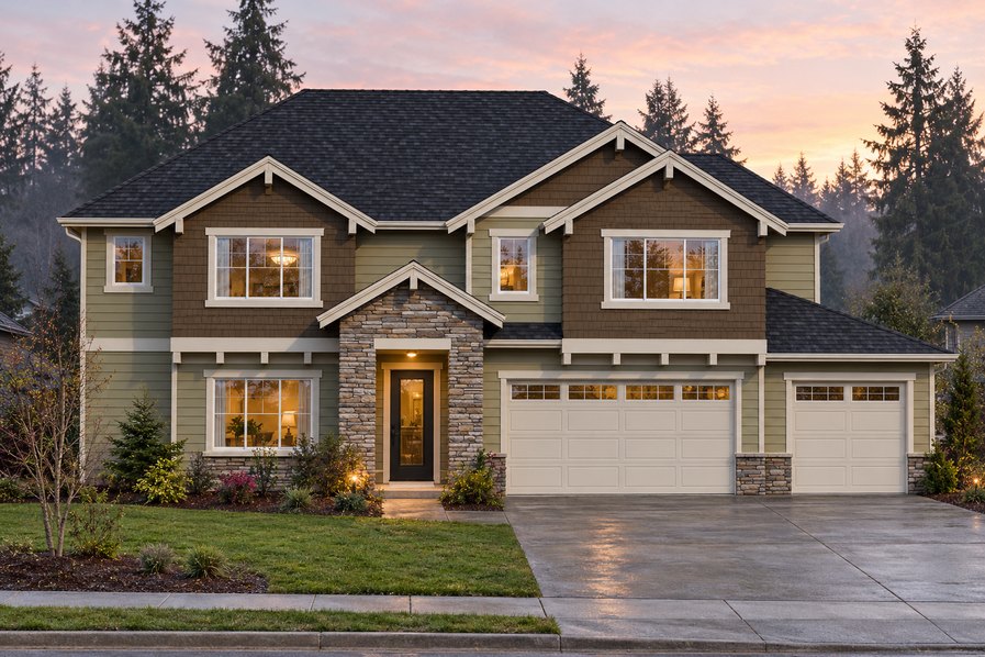 Exterior rendering of Home Plans NW Plan 3416