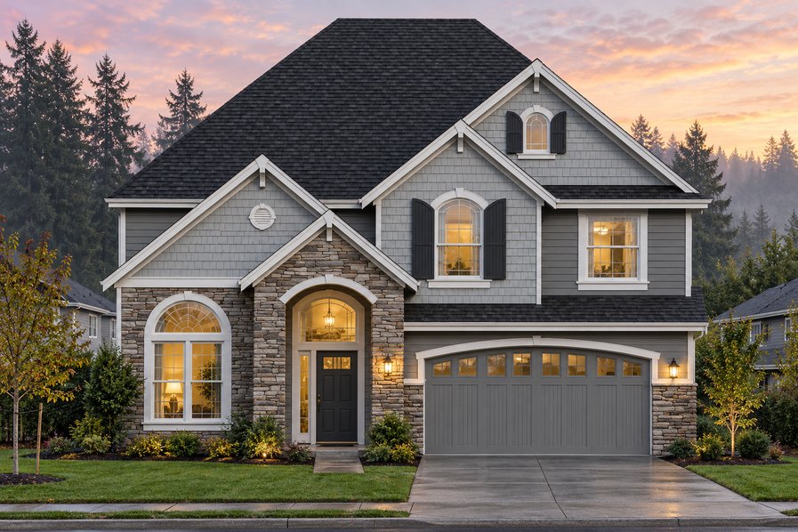 Exterior rendering of Home Plans NW Plan 3449