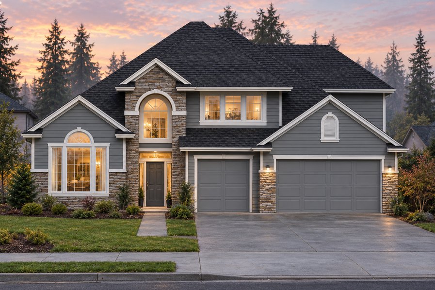 Exterior rendering of Home Plans NW Plan 3469