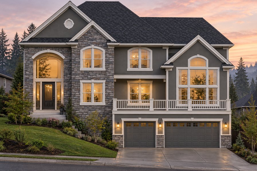 Exterior rendering of Home Plans NW Plan 3586-A