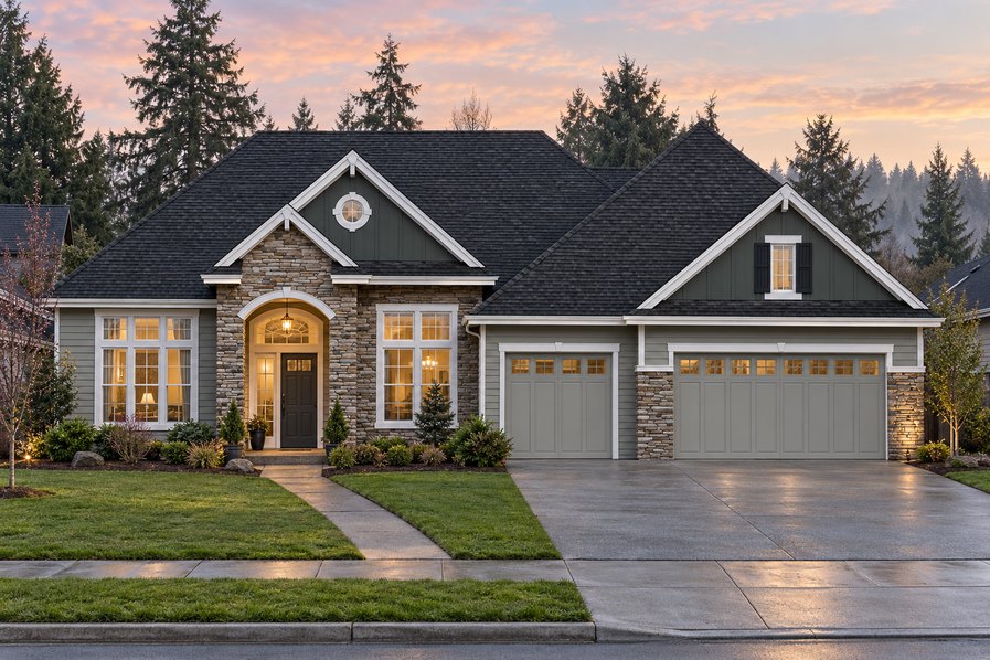 Exterior rendering of Home Plans NW Plan 3658-A