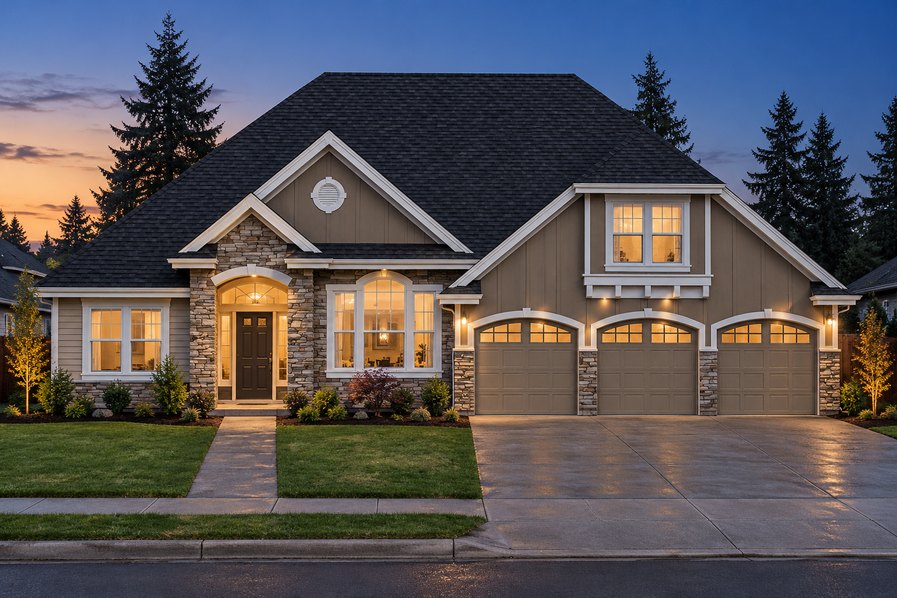 Exterior rendering of Home Plans NW Plan 3785-A