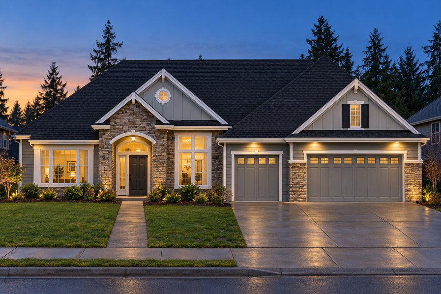 Exterior rendering of Home Plans NW Plan 3903-A