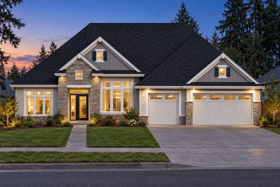 Exterior rendering of Home Plans NW Plan 3913-A