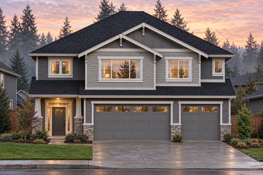 Exterior rendering of Home Plans NW Plan 3916-AB