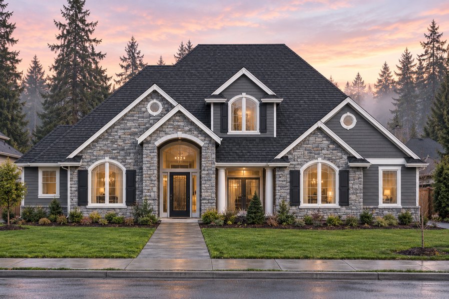 Exterior rendering of Home Plans NW Plan 3930-A