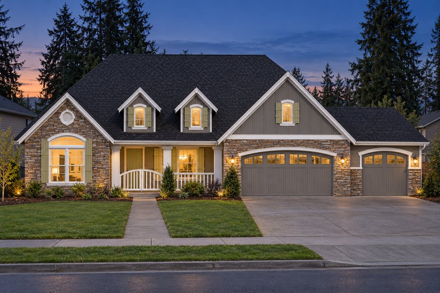 Exterior rendering of Home Plans NW Plan 4037-A