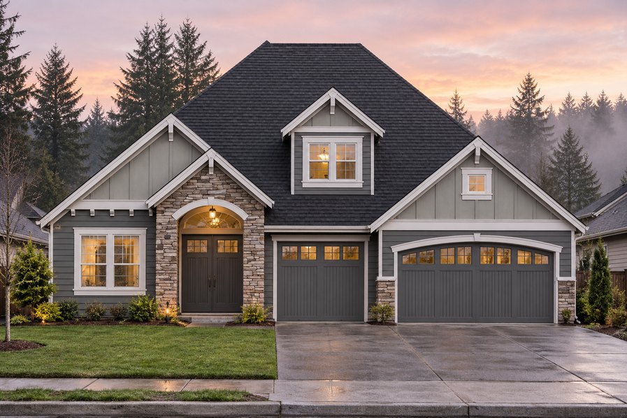 Exterior rendering of Home Plans NW Plan 4102-A