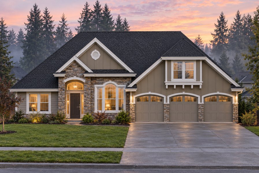 Exterior rendering of Home Plans NW Plan 4219-A