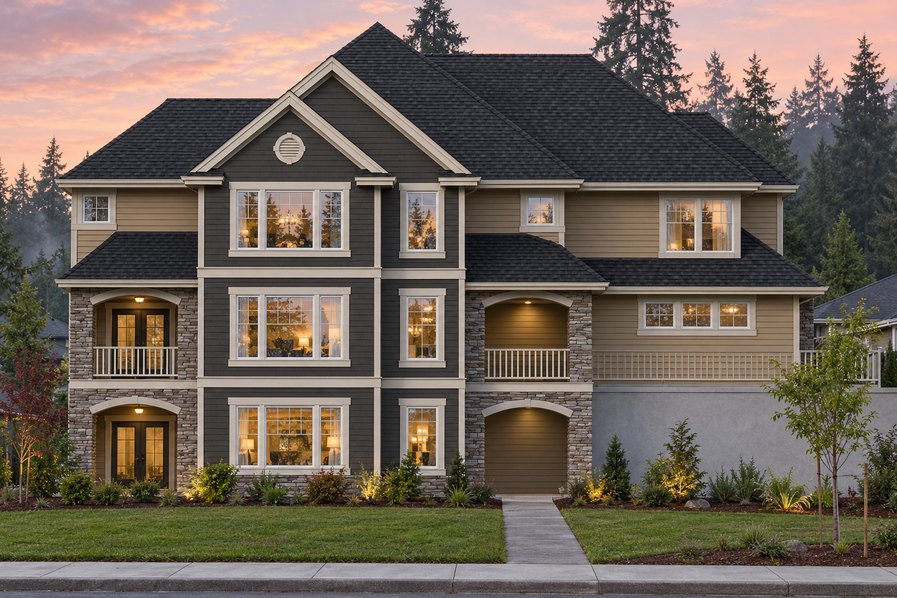 Exterior rendering of Home Plans NW Plan 4273-A